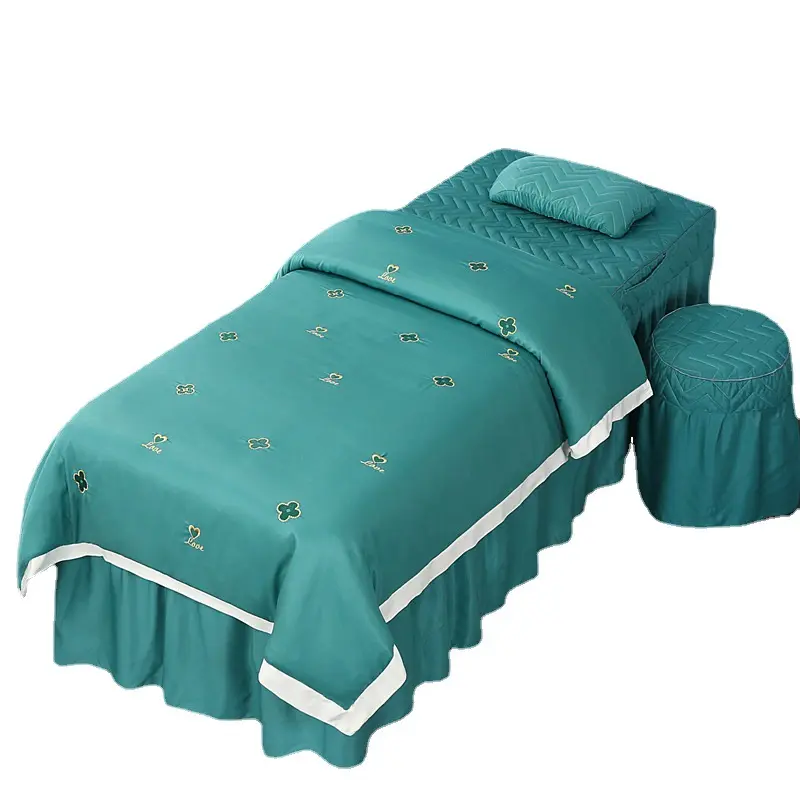 SP1284ピース美容ベッドカバーセットハイエンドマッサージ寝具セットパーラーSPA健康ベッドカバーとベッドスカートカスタマイズ卸売