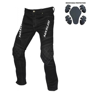 Pantalon d'équitation en Cordura durable pour hommes, adapté à la moto, léger, avec protection contre les intempéries et coupe fonctionnelle - Product Image 1