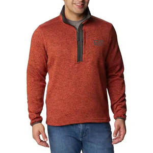 Sweatshirts à demi-fermeture éclair en coton mélangé de base pour hommes couleur unie sweatshirts à demi-fermeture éclair en coton mélangé de base pour hommes - Product Image 1