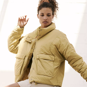 2022 OEM Veste matelassée matelassée pour femme Tissu en toile pour l'hiver - Product Image 5