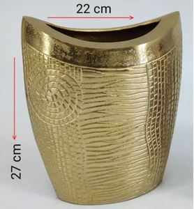 <b>Vase</b> For luxury style large <b>vase</b> decoration latest finished flower home Aluminum Table <b>Vase</b> <b>Gold</b> Finish Metal Flower daily use - Product Image 5