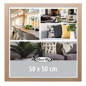 Marco de Fotos Clásico de Madera de 50 x 50 cm, Estilo Colgante, Color Haya Claro, Espejo Cuadrado A3, Marco Abatible para Fotos - Product Image 2