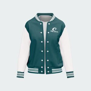 Veste d'hiver chaude pour homme avec couleur unie et manches longues Broderie personnalisée Varsity Letterman Vente en gros Manteau uni teint - Product Image 6