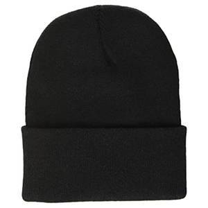 <b>Black</b> Custom Unisex Beanie Winter Beanies Knitted Hat - Product Image 2