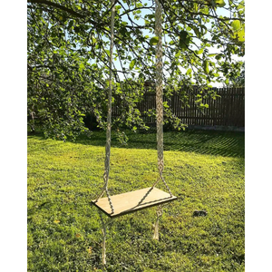 Balançoire en bois macramé style bohème pour adulte, pour utilisation en extérieur, pour mobilier d'extérieur - Product Image 3