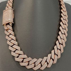Chaîne Hip Hop Unisexe de Haute Qualité en Argent Sterling 925 Personnalisée avec Diamants Glacés Nouvelle Mode 22mm avec Diamants Blancs - Product Image 1