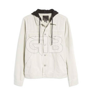 Fabricación de fábrica Recién llegado Personalizado Venta al por mayor Hombres Jeans Chaqueta Manga larga 100% Material de algodón - Product Image 1