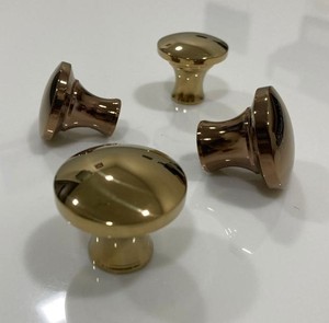 Perilla de armario de acero inoxidable satinado dorado moderno, calidad superior, muebles de oficina para el hogar, tirador de puerta, tirador de vidrio, latón, zinc, hoteles - Product Image 3