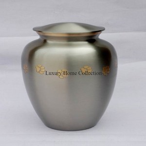 Silver Color Shiny Polished Handmade Tabletop <b>Ashes</b> Pots and Urns Funeral <b>Casket</b> and Coffin Tabletop Decorative <b>Ashes</b> Urns - Product Image 1