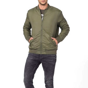 แจ็กเก็ตบอมเบอร์สำหรับผู้ชายแจ็คเก็ตบอมเบอร์คอปกตั้งเที่ยวบินดีไซน์ใหม่ - Product Image 4