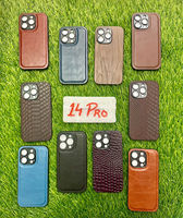 Nouvel arrivage d'étuis de téléphone élégants en cuir véritable personnalisé vintage de luxe de haute qualité Phone 14 Pro Mobile Covers