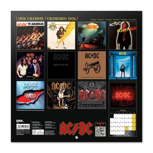 2026 AC/DC Paper <b>Calendar</b> - Product Image 4