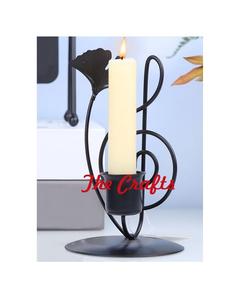Porte-bougie au design avantageux, fait main en fer noir, pour mariage et décoration intérieure. - Product Image 5