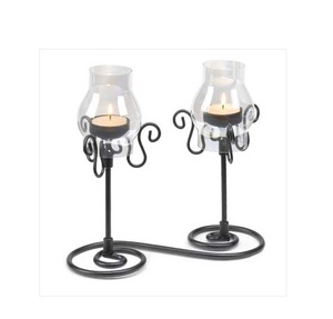 Portavelas cónico de alambre de hierro de forma única, candelabros de Metal hechos a mano de 6 brazos para decoración de boda real a la venta - Product Image 4