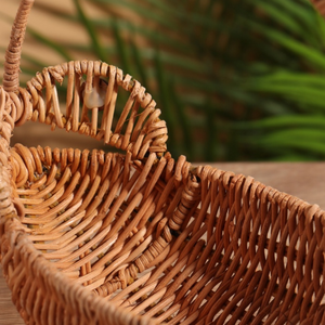 ตะกร้าหวายรูปปลาทำมือ / ตะกร้าหวายสานรูปสัตว์สร้างสรรค์สำหรับห้องเด็กและตกแต่งบ้านสไตล์ชายทะเล - Product Image 2