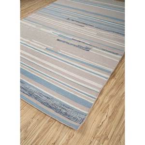 Alfombra Kilim de Lana Tejida Plana Color Marfil, Marca Indusbar, Hecha a Mano, Rectangular con Rayas, para Sala de Estar o Dormitorio, Modelo ADWV-13039 - Product Image 2
