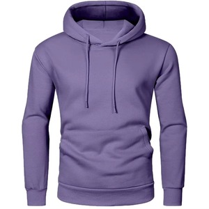 Sudadera con Capucha de Alta Calidad para Hombre, 100% Algodón, Otoño, Mangas Largas, Impresión de Logotipo Personalizada, Transpirable, Ligera, Sólida, OEM - Product Image 1