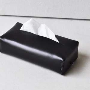 Elegante funda de caja de pañuelos de cuero de lujo para accesorios de sala de estar y dormitorio con detalles hechos a mano de primera calidad - Product Image 2