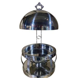 Calentador de Comida Tipo Buffet Redondo de Acero Inoxidable Chapado en Oro de Calidad Superior para Eventos de Catering en Hoteles y Restaurantes en Oferta - Product Image 2