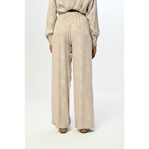 Pantaloni a Gamba Larga da Donna con Elastico in Vita e Motivo Misto Lungo Stile Boyfriend - Product Image 3