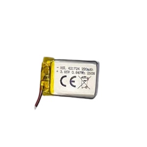 ราคาโรงงาน แบตเตอรี่ลิเธียมโพลิเมอร์ 220mAh 3.85v Lipo 421724 แบตเตอรี่โดรนขนาดเล็กแบบชาร์จได้ สำหรับของเล่น แบตเตอรี่ Lipo - Product Image 1