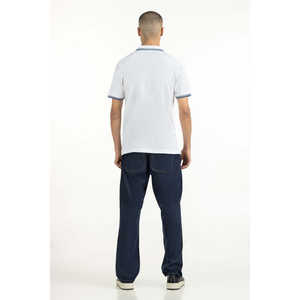 Polo 100% Poliéster con Características Antiarrugas, Bordado Oscuro, Patrón Sólido, Alta Calidad, Corte Ajustado, Talla Grande XL - Product Image 6