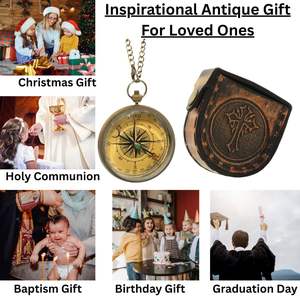 Porte-clés boussole classique en cuivre, motif circulaire incrusté, forme personnalisable, léger, écologique, pliable pour hommes et garçons - Product Image 3