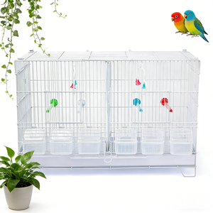 <span class=keywords><strong>Cage</strong></span> d'élevage de canaris à toit ouvert en fil métallique fait à la main - Product Image 1