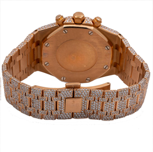 Montre-bracelet analogique de luxe pour homme, diamant moissanite fait main, clarté VVS, mouvement ETA, échelle mixte, style hip-hop, conçue en Inde - Product Image 3