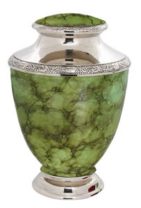 Urna conmemorativa de alta calidad grabada moderna y alternativa Urna de trofeo de creación de Metal rezando para humanos con urna de acabados elegantes - Product Image 6