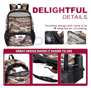 Nouveau sac à dos de football personnalisable avec doublure en polyester, bandoulière arquée, fermeture éclair – Conception avec compartiment pour ballons de sport - Product Image 4