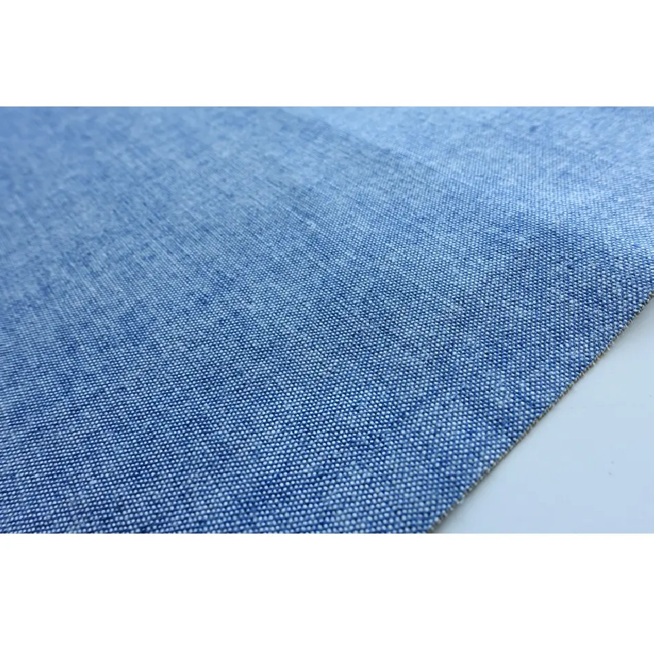 The American 5076-W Japanese Apparel Shirt Chambray Cotton Woven Indigo Blue Denim Fabric