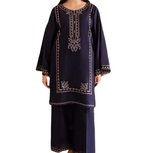 Fabricaciones profesionales 100% de alta calidad para mujeres Salwar Kameez tela transpirable hecha para damas vestidos casuales de Pakistán - Product Image 1