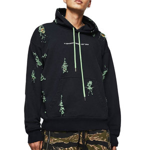 Nueva llegada de secado rápido cómodo tejido básico algodón mezclado sudaderas con capucha salida de fábrica High Street hombres sudaderas con capucha desgastadas - Product Image 1