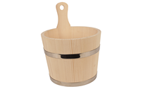 Seau de sauna en bois Efo Premium, pelle à eau artisanale au design traditionnel, accessoire de bain et de spa pour appartement, hôtel, villa