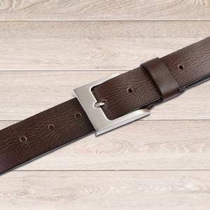 เข็มขัดผู้ชายของแท้หัวเข็มขัดสี่เหลี่ยมขนาดกางเกงยีนส์สีน้ำตาลดำกางเกงยีนส์คุณภาพสูงกว้าง38มม. LMB-0047B - Product Image 3