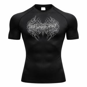 Camiseta Deportiva de Compresión para Hombre, Diseño Moderno, Manga Corta, 180 Gramos, Cuello Redondo, Tejido de Verano, Ajuste Slim, Ideal para Gimnasio - Product Image 1