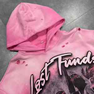 Sudadera con Capucha Extra Grande de Felpa 100% Algodón, Teñida con Técnica Tie-Dye, Estilo Vintage, para Hombre - Product Image 2