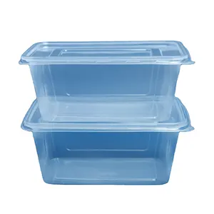 पैकेजिंग बॉक्स आयताकार 550 मिली 650 मिली 750 मिली 1000 मिली खाद्य कंटेनर पीपी प्लास्टिक पारदर्शी गर्म बिक्री वाले उत्पाद 2024 ले जाएं