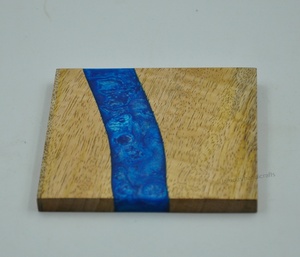 Juego de posavasos de resina epoxi redondos cuadrados personalizables de alta calidad con almohadillas de cocina fijadoras - Product Image 2