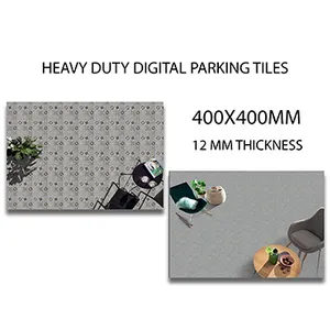 Estacionamento Lot 400x400 Cor escura Outdoor Calçada Projeto Telhas Durable Wear Resisting Matte Finish Paver Tiles