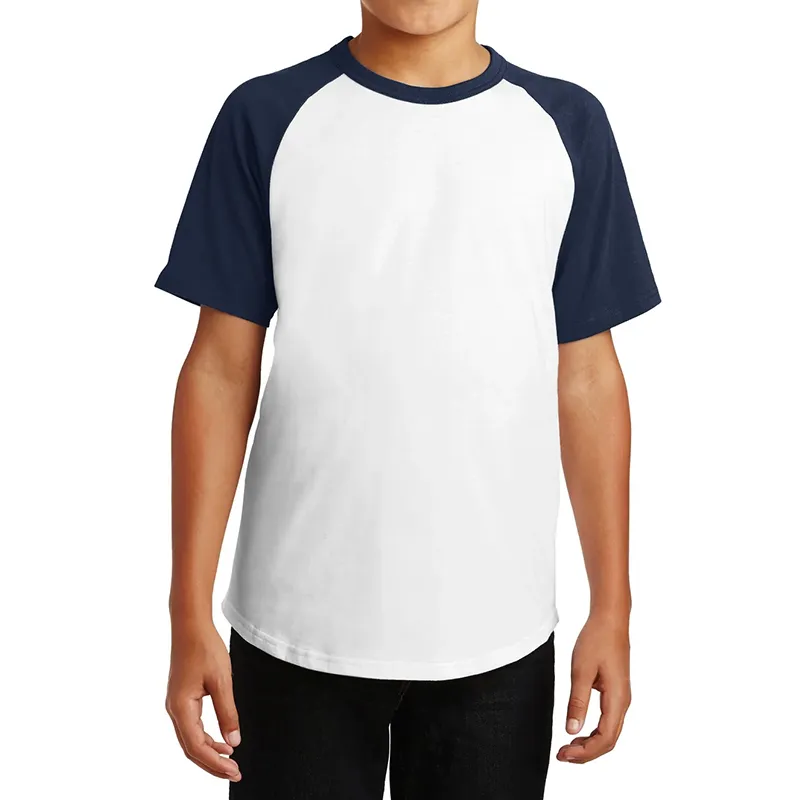 Nouveau Plus La Taille Logo Personnalisé Femmes Homme T-shirt Manches Raglan Baseball T-shirts 100% Coton T-Shirt Court Couleur Unie T-shirts