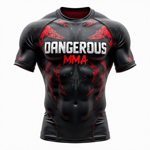 Venta al por mayor BJJ MMA Rash Guards Custom Premium Quality Compression Wear for Martial Arts Training and Fighting Sports Pakistan - Product Image 1