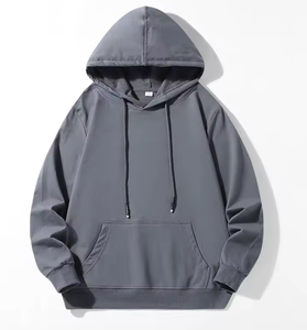 Venta al por mayor a granel totalmente personalizado otoño en blanco liso polar de gran tamaño Sudadera con capucha bolsillo de canguro sudaderas con capucha - Product Image 1