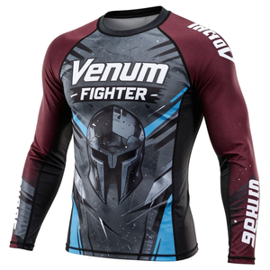 Custom Breathable Rash Guard <b>Compression</b> <b>Shirt</b> MMA Training Grappling BJJ Quick Dry Durable Spandex Polyester MMA Rash Guard - Product Image 3
