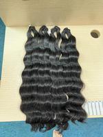 Grosir rambut mentah Virgin Vietnam gelombang laut 100% rambut manusia selaras kutikula