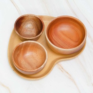 Sustainable kitchen <b>soup</b> <b>bowl</b> set good quality natural wooden serving dining <b>bowls</b> wholesale - Product Image 3