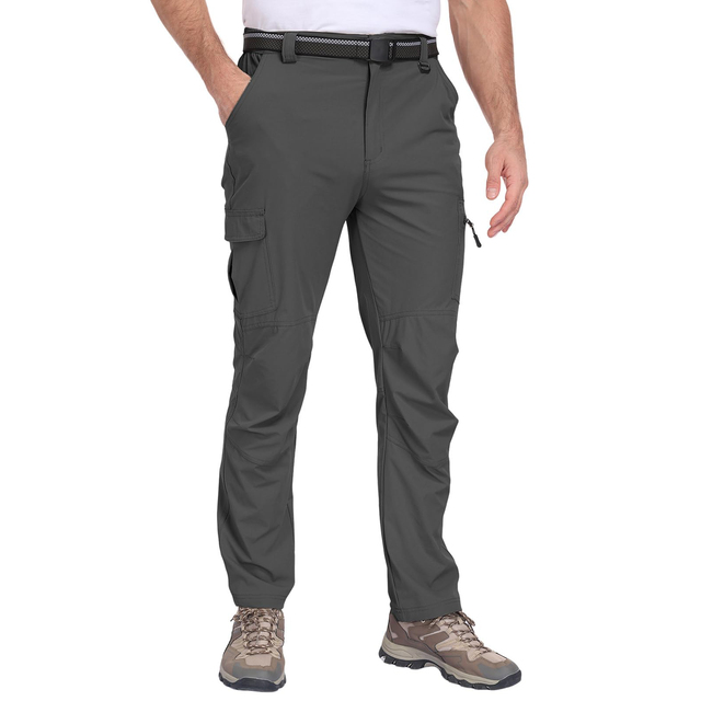 Stretch Ripstop Cargo Hiking Pants Men Slim Fit Waterproof Tactical Lightweight Durable Outdoor Pants for Mountain Climbing