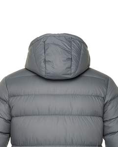 Veste matelassée grise pour homme avec capuche, manteau chaud matelassé en duvet, léger, coupe-vent, vêtements d'extérieur d'hiver pour les activités de plein air - Product Image 6