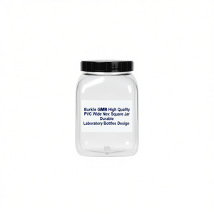 Burkle GmbH High Quality PVC Wide Neck <b>Square</b> Jar Durable Laboratory Bottles Design - Product Image 2